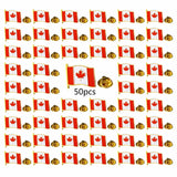 Enamel Canada Flag Lapel Pin - Maple Leaf Patriotic Badge for Suit Blazer - Waving Canadian Flag Pins Bulk Souvenir