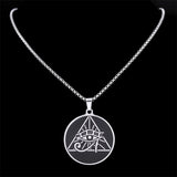 New hip-hop HIPHOP accessories, stainless steel pyramid Horus eye pendant necklace, men's and women's collarbone chain accessori