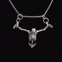 Retro Gothic Mysterious Demon Angel Wings Pendant Necklace Men's Punk Hip Hop Trendy Cool Jewelry Boy Gift