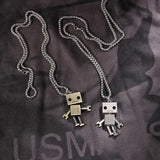 Hip hop Robot Net Red Necklace men and women couple sweater chain ins disco personality trend