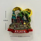 Poland 3D Fridge Magnets Tourism Souvenir Resin Refrigerator Magnets Sticker Collection Handicraft Gift Home Decoration Articles