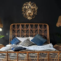 Rare Find Large Lion Head Wall Mounted Art Sculpture Gold Resin Lion Head Art Wall Luxury Decor Kitchen Wall Bedroom Dropshippin