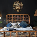 Rare Find Large Lion Head Wall Mounted Art Sculpture Gold Resin Lion Head Art Wall Luxury Decor Kitchen Wall Bedroom Dropshippin