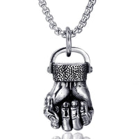 FIREBROS 2025 New Stainless Steel Vintage Gym Fitness Dumbbel Pendant Necklace Men Women Hiphop Rock Jewelry Gift Dropshipping