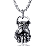 FIREBROS 2025 New Stainless Steel Vintage Gym Fitness Dumbbel Pendant Necklace Men Women Hiphop Rock Jewelry Gift Dropshipping