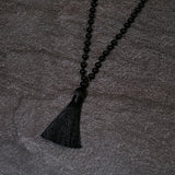 8mm Black Onyx 108 Mala Bead Necklace for Meditation Yoga Prayer Jewelry for Men and Women