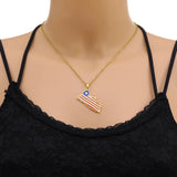 2024 New fashion stainless steel dripping Liberian map necklace for women and men couples ethnic style accessory collarbone chai