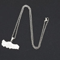 2024 New fashion stainless steel Turkish map necklace for women and men couples ethnic style accessory collarbone chain annivers