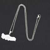 2024 New fashion stainless steel Turkish map necklace for women and men couples ethnic style accessory collarbone chain annivers