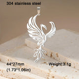 EUEAVAN 5pcs Phoenix Stainless Steel Pendant Fire Bird Hummingbird Charms Lucky Necklace Earrings Jewelry Making Supplies DIY