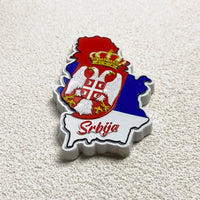 Serbia tourist souvenirs Home decoration items Collection Arts and crafts Gift map, national flag 3D stereo refrigerator magnet