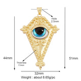 Newest Classic Amulet Turkish Blue Evil Eye Charm Pendant,18K Gold Cubic Zirconia CZ Paved,Jewelry Necklace Bracelet Supply L30