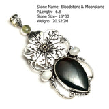 Genuine Labradorite Agate Lapis  Jasper Pendant