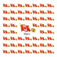 Canada Flag Lapel Pins - Bulk Pack Canada National Emblem Badges for Jackets Hats Backpacks And Clothes
