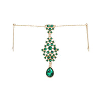 Boho Ethnic Indian Women Hair Jewelry Rhinestone Forehead Hair Pins Pendant with Hairpin Decorations Headpiece Hair Accessories