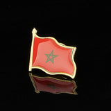 The Kingdom of Morocco National Flag Epoxy Lapel Pin Badge/Brooch For Official Suit Bag Hat Accessories
