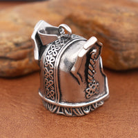 Vintage Design Viking Warrior Bell Pendant Motorcycle Wind Nordic Odin Guardian Bell Necklace Gift Jewelry Accessories Wholesale