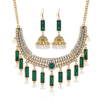 Vintage Bohemian style necklace, earrings, collarbone chain, exaggerated personality, ethnic style chain accessories, exotic atm