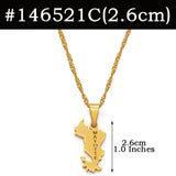 Anniyo Small Mayotte Pendant Necklaces for Women Girls Mamoudzou Mahore Jewelry #146521