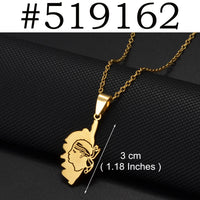 2025 New Arrivals Corsica Flag Pendant Necklaces Stainless Steel for Women Girls Sardinia Ethnic Jewelry #518762