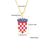 New stainless steel Croatian insignia pendant necklace for men and women couples geometric titanium steel pendant necklace acces