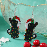 Hot selling acrylic Christmas green headed monster earrings necklace keychain bag pendant accessories in Europe and America