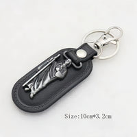 1pc Metal PU Leather St. Jude Pendant Keyring Keychain Religious Ornament