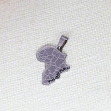 2PCS Africa Map Pendant DIY Stainless Steel Gift For Women Men Charm Pendant For Bracelet Jewelry Findings