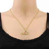 Palestine Map Flag Pendant Necklace Stainless Steel For Women Girls Gold Silver Color Charm Fashion Palestinian Femal Jewelry