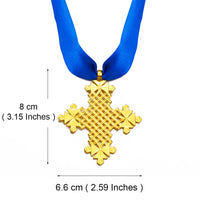 Anniyo Ethiopian Traditional Ethnic Big Cross Jewelry Pendant DIY Rope Eritrea African Afar Israel Saudi Arab Ornaments #331306