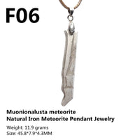 Natural Meteorite Material Specimen Muonionalusta Sky Iron Meteorite Necklace Iron Meteorite Pendant Men's Ladies Jewelry