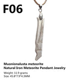 Natural Meteorite Material Specimen Muonionalusta Sky Iron Meteorite Necklace Iron Meteorite Pendant Men's Ladies Jewelry