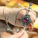 Retro Devil Mask Pendant Japanese Samurai Style Punk Pendant Necklace Men's Gothic Halloween Jewelry Gift