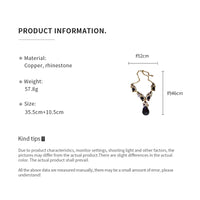2 Pcs Inlaid Rhinestone Water Drop Necklace Earring Jewelry Sets for Women 2025 Hot Sale Personalized Wedding Bride Accessories