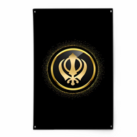 Sikh Khanda Sikhism Flag DIY Flag For Family Group Party Living Room Home Dorm Decor Wall Art Decor Banner