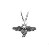 Retro Gothic Mysterious Demon Angel Wings Pendant Necklace Men's Punk Hip Hop Trendy Cool Jewelry Boy Gift