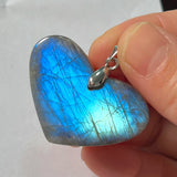 Pendant Natural Stone Irregular Shape Blue Purple Labradorite Pendant for Women Men Jewelry 1Pcs