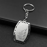Stainless Steel Islam Allah Quran Key Chain for Women Men Gold Color Key Ring Geometry Jewelry Bag Pendant Party Gift