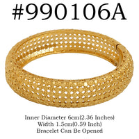 Anniyo 6CM/2.36 Inch Dubai Bangle for Women Girls Wedding Party Ethiopian Bracelet African Arab Jewelry @990006