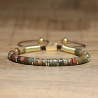 Boho Stackable Stone Bracelet Bundle: Tiger Eye, Lapis, Smoky Quartz Adjustable Vegan Jewelry Heal the soul and boost confidence