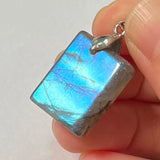 Pendant Natural Stone Irregular Shape Blue Purple Labradorite Pendant for Women Men Jewelry 1Pcs
