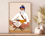 Baba Deep Singh Ji Sikh Golden Temple India Guru Gobind Poster Print Wall Art Pictures Canvas Painting Room Home Decor Gift
