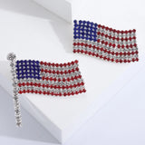 Enamel Statue of Liberty Brooches for Women Unisex Rhinestone American Flag Pins Banquet Party Backpack Gifts Jewelry Accessorie
