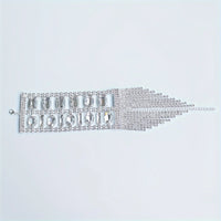 Fashion Long Tassel Rhinestone Bracelet Hand Jewelry for Women Bridal Crystal Bracelets Wedding Jewellery