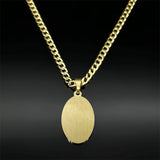 Muslim Islamic Quran Allah Stainless Steel Pendant Necklace Hip Hop Chain for Men Women Gold Color Arabic Islam Amulet Jewelry