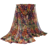 180cm*90cm Vintage Bali Yarn Scarf Mosaic Geometric Print ShawlSunscreen Head Wrap Outdoor Windproof Beach Towel