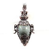 Water Drop Crystal Pendulum for Dowsing Spiritual Divination Natural Amethyst Rose Quartz Onyx Antique Pendulums Pendant Pendulo