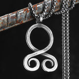 Ancient Troll Cross Amulets Men Necklaces Stainless Steel Pendant Chain Women Punk Fashion Jewelry Accessories Gifts Wholesale