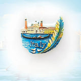 Italian Bay Fridge Magnet - 3D Coastal Travel Souvenir Mediterranean Seascape Decor Unique Europe Gift with Strong Magnet