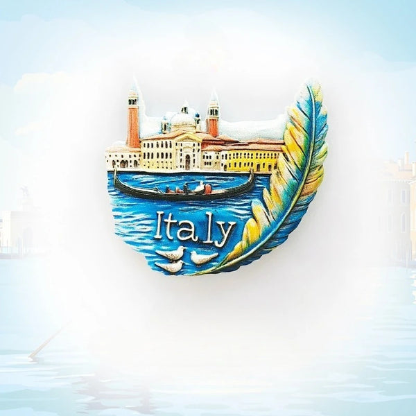 Italian Bay Fridge Magnet - 3D Coastal Travel Souvenir Mediterranean Seascape Decor Unique Europe Gift with Strong Magnet